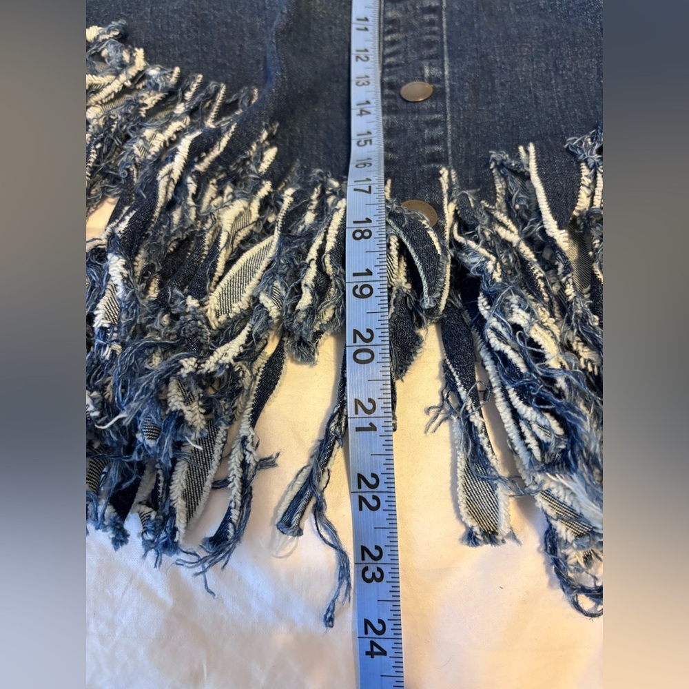 UNIVERSAL THREADS Blue Jean Fringed Skirt - Picture 11 of 11
